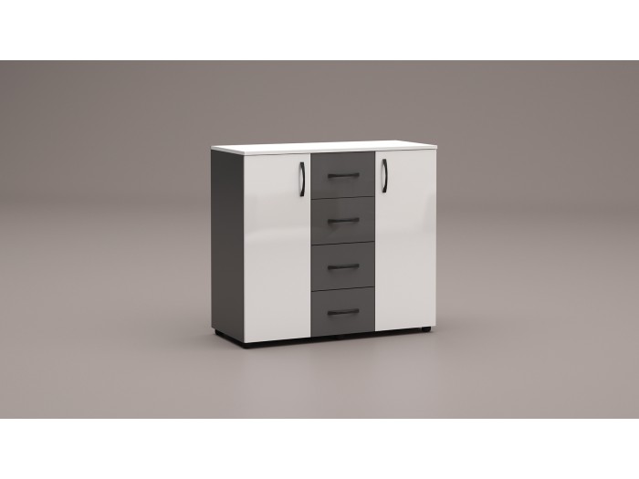 Скрин Аполо 4 (антрацит гланц/бяло гланц)